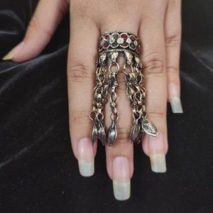 Afghan Kuchi Ring with Bells, Vintage Ring, Afghan Ring, Ethnic Ring, Kuchi